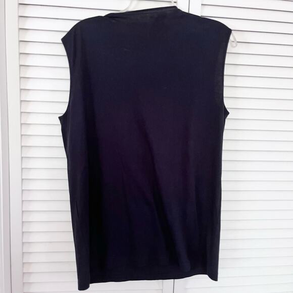 STELLA MCCARTNEY Navy Embellished Jeweled Sleeveless Tunic Top Size 40/M-L - Picture 5 of 11